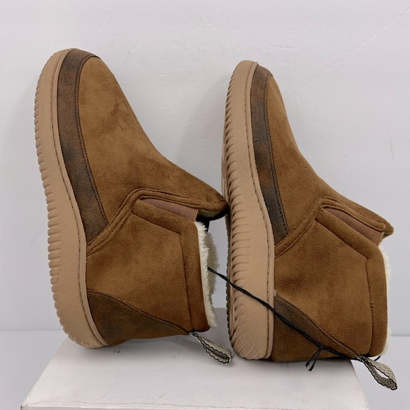 DEARFOAMS, MEN’S INDOOR/OUTDOOR WARM SLIPPERS, BROWN COLOR US SIZE 7-8, EU 40-41 - Picture 5 of 12